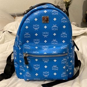 MCM stark backpack in blue